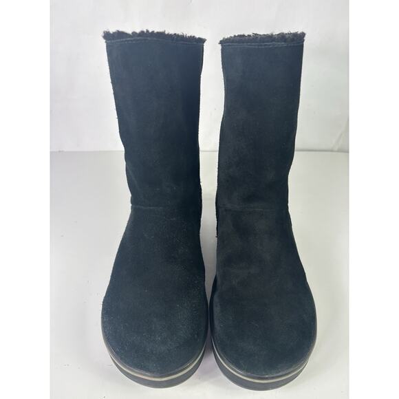Sorel Womens Size 8.5 NL1975-011 Waterproof Sherpa Lined Winter Boot Black Suede - Picture 2 of 15
